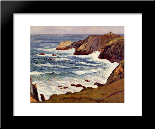 The Cove At Cape Suzon 20x24 Black Modern Wood Framed Art Print Poster by Maufra, Maxime