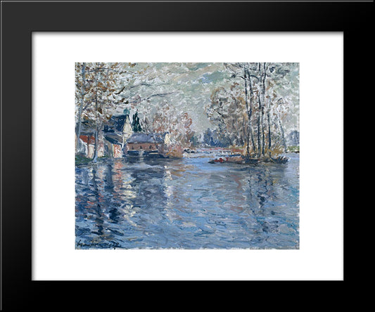 The Dam Of A Loir Ponce 20x24 Black Modern Wood Framed Art Print Poster by Maufra, Maxime