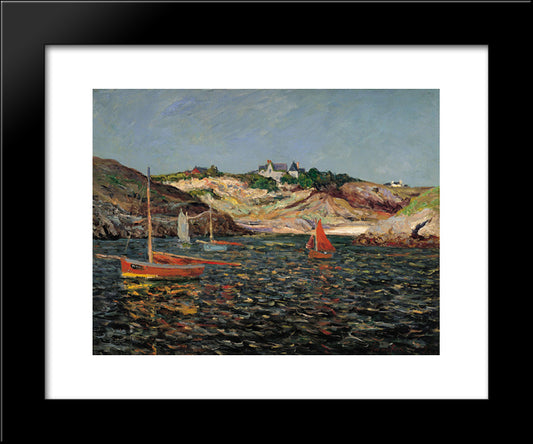 The Heart Of The Port Of Goulphar, Belle-Ile En Mer 20x24 Black Modern Wood Framed Art Print Poster by Maufra, Maxime