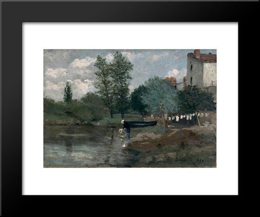 The High Island 20x24 Black Modern Wood Framed Art Print Poster by Maufra, Maxime