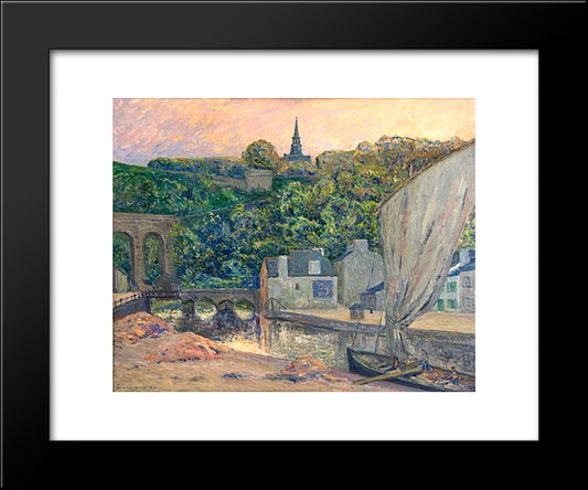 The River Rance At Dinard 20x24 Black Modern Wood Framed Art Print Poster by Maufra, Maxime