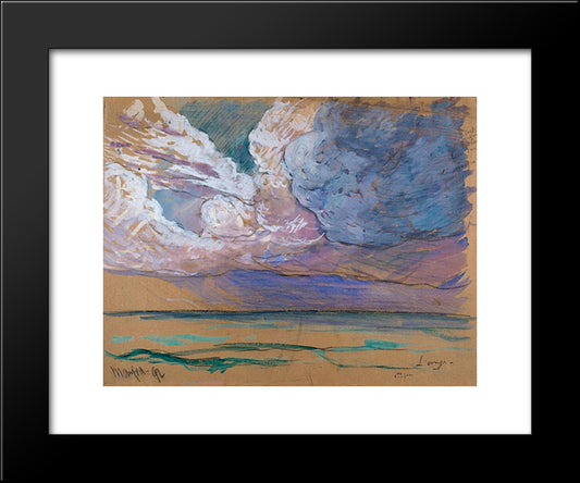 The Storm 20x24 Black Modern Wood Framed Art Print Poster by Maufra, Maxime