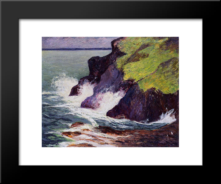 The Three Cliffs 20x24 Black Modern Wood Framed Art Print Poster by Maufra, Maxime