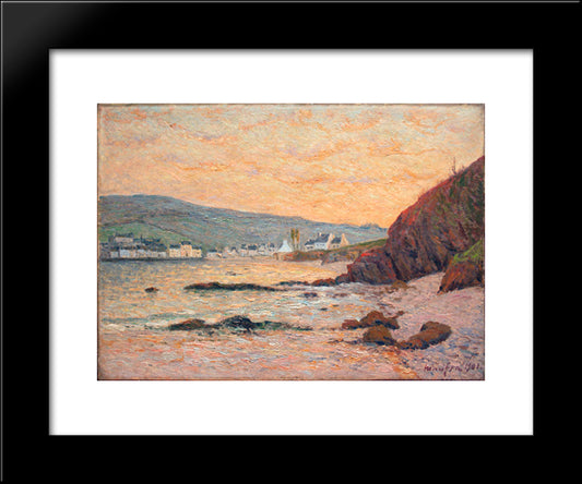 The Village, Morgat 20x24 Black Modern Wood Framed Art Print Poster by Maufra, Maxime