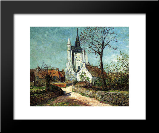 The Village And Chapel Of Sainte-Avoye (Morbihan) 20x24 Black Modern Wood Framed Art Print Poster by Maufra, Maxime