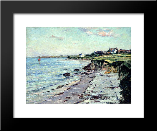 The Village Of Kerhostin 20x24 Black Modern Wood Framed Art Print Poster by Maufra, Maxime