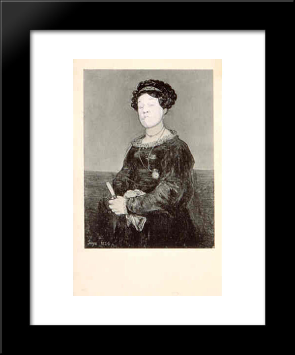 Ridiculous Portrait (Goya Seated Female) 20x24 Black Modern Wood Framed Art Print Poster by Wilson, May