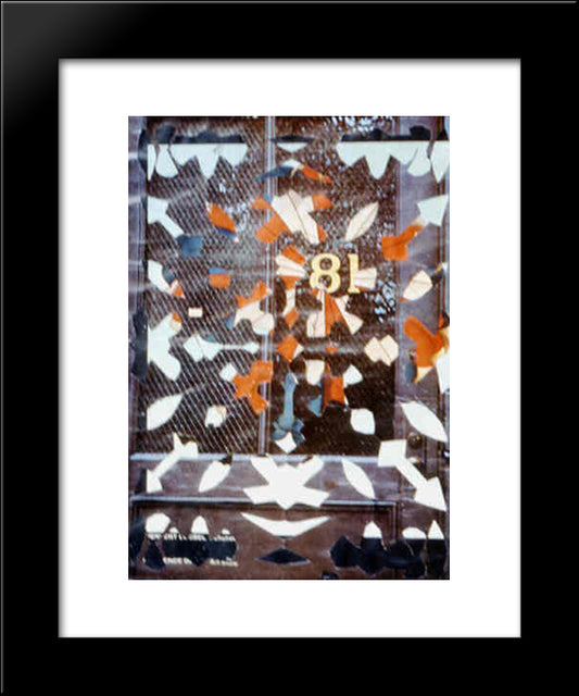 Snowflake Collage (81) 20x24 Black Modern Wood Framed Art Print Poster by Wilson, May