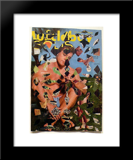 Snowflake Collage (Muscle Gods) 20x24 Black Modern Wood Framed Art Print Poster by Wilson, May