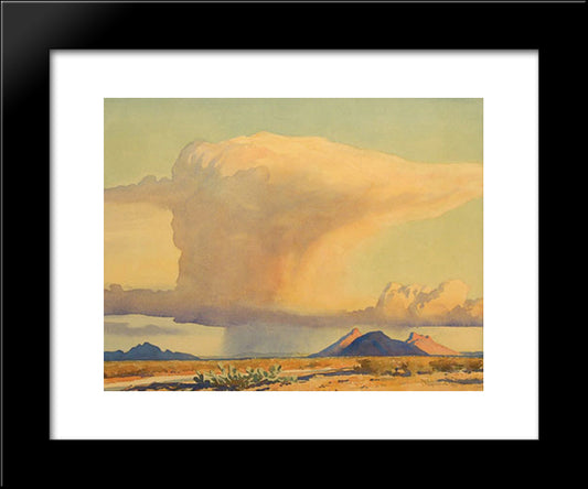 Drought And Downpour 20x24 Black Modern Wood Framed Art Print Poster by Maynard Dixon