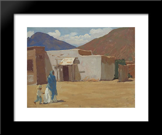 In Old Tucson 20x24 Black Modern Wood Framed Art Print Poster by Maynard Dixon