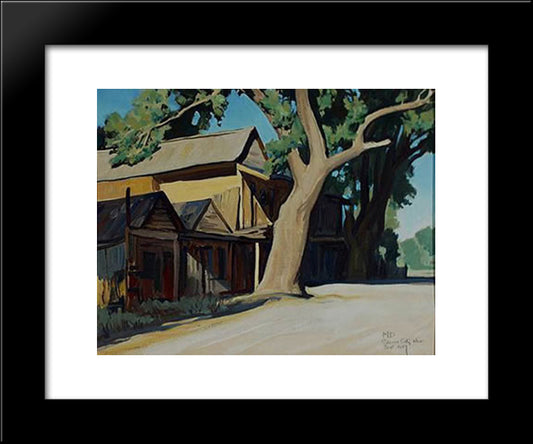 Old Chinatown, Carson City Nevada 20x24 Black Modern Wood Framed Art Print Poster by Maynard Dixon