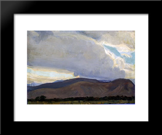 Storm From The Sierra 20x24 Black Modern Wood Framed Art Print Poster by Maynard Dixon