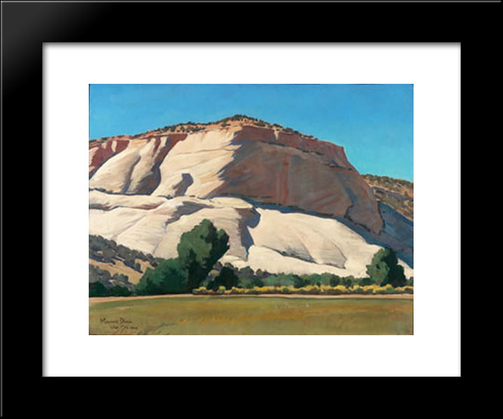 White Butte, Utah 20x24 Black Modern Wood Framed Art Print Poster by Maynard Dixon