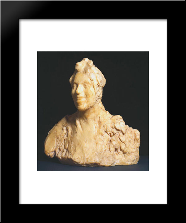 Laughing Woman (Large Version) 20x24 Black Modern Wood Framed Art Print Poster by Rosso, Medardo