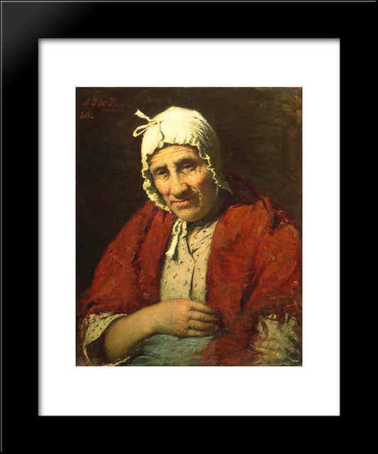 Old Jewish Woman 20x24 Black Modern Wood Framed Art Print Poster by Haan, Meijer de
