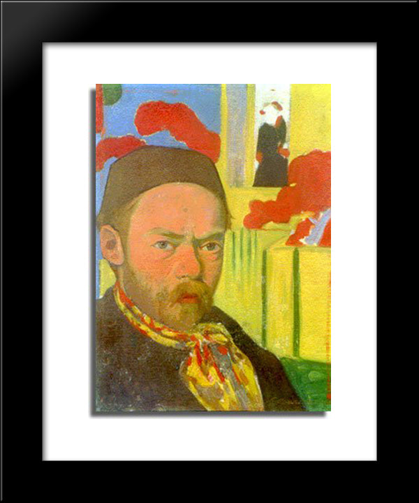 Self-Portrait 20x24 Black Modern Wood Framed Art Print Poster by Haan, Meijer de
