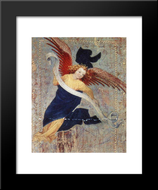 Angel (From Altar Of Philip The Bold) 20x24 Black Modern Wood Framed Art Print Poster by Broederlam, Melchior