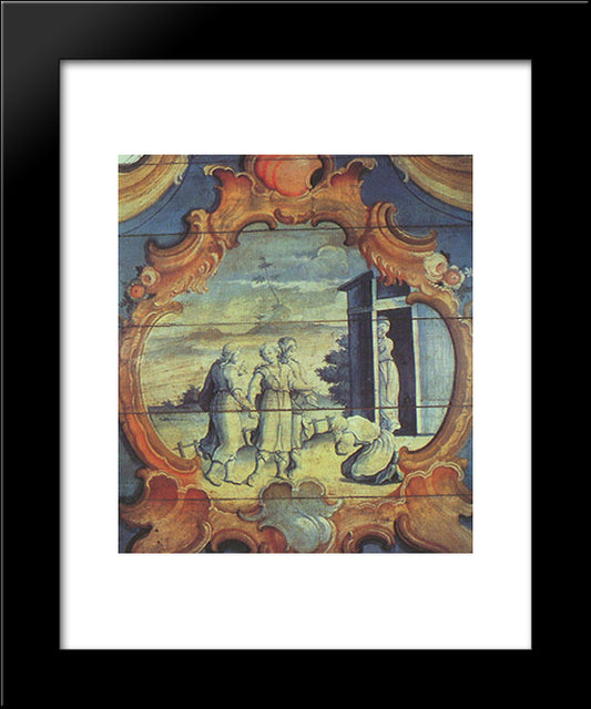 Abrao Adora Os Tres Anjos 20x24 Black Modern Wood Framed Art Print Poster by Ataide, Mestre