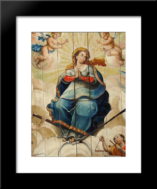 Nossa Senhora Da Porcioncula 20x24 Black Modern Wood Framed Art Print Poster by Ataide, Mestre