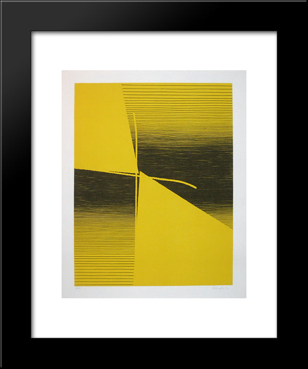 Duo - Duel 20x24 Black Modern Wood Framed Art Print Poster by Seuphor, Michel