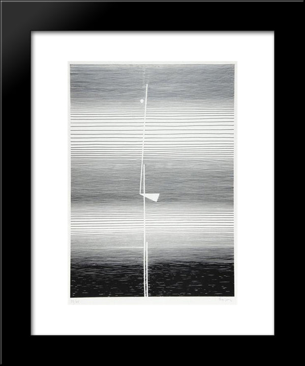 Untitled 20x24 Black Modern Wood Framed Art Print Poster by Seuphor, Michel