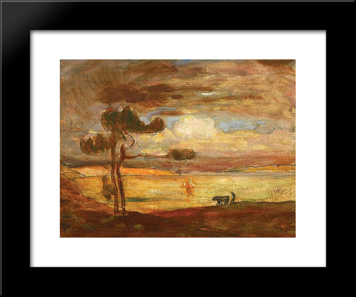 Allegorical Landscape 20x24 Black Modern Wood Framed Art Print Poster by Simonidy, Michel