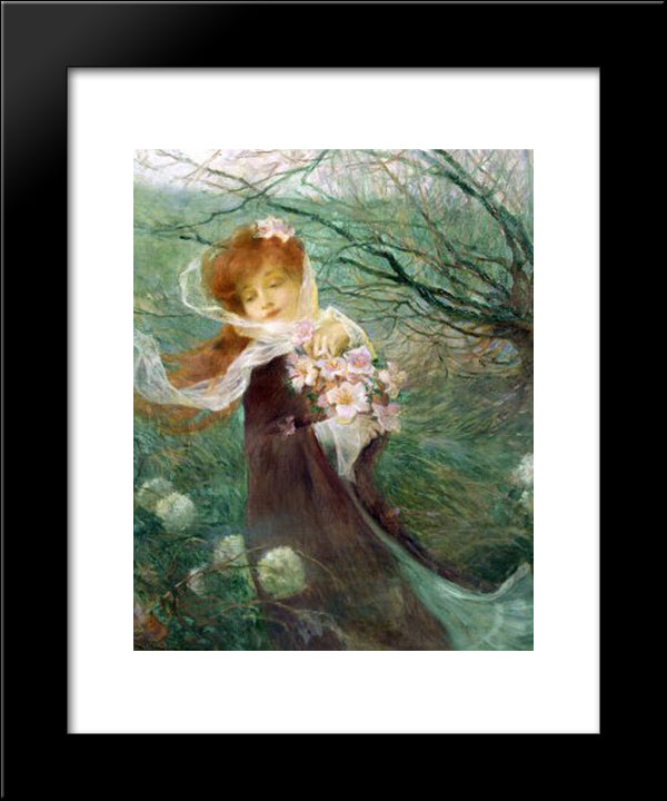 Winter Perfume 20x24 Black Modern Wood Framed Art Print Poster by Simonidy, Michel