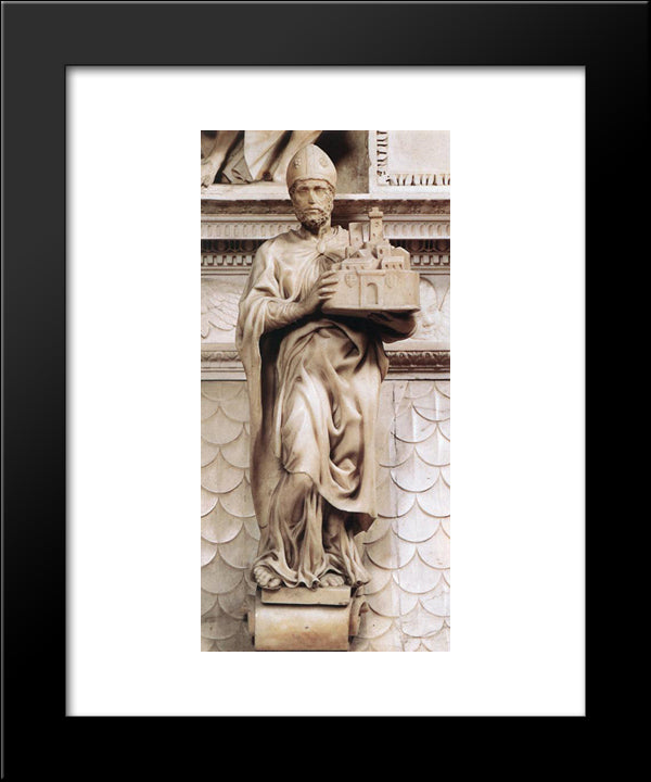St. Petronius 20x24 Black Modern Wood Framed Art Print Poster by Michelangelo