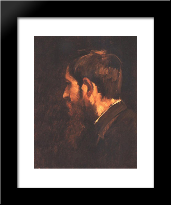 Portrait Of Laszlo Paal 20x24 Black Modern Wood Framed Art Print Poster by Munkacsy, Mihaly