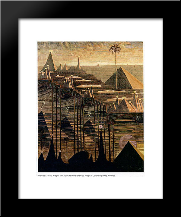 Alegro (Sonata Of The Pyramids) 20x24 Black Modern Wood Framed Art Print Poster by Ciurlionis, Mikalojus