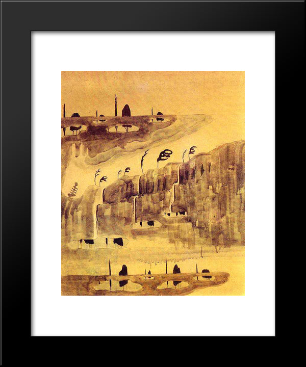 Allegro (Sonata Of The Spring) 20x24 Black Modern Wood Framed Art Print Poster by Ciurlionis, Mikalojus