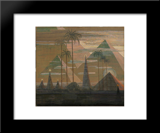 Andante (Sonata Of The Pyramids) 20x24 Black Modern Wood Framed Art Print Poster by Ciurlionis, Mikalojus