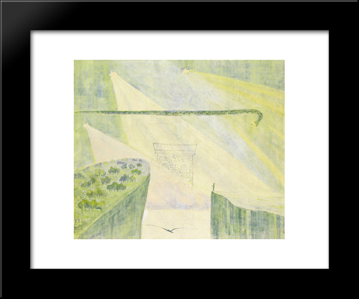 Andante (Sonata Of The Serpent) 20x24 Black Modern Wood Framed Art Print Poster by Ciurlionis, Mikalojus