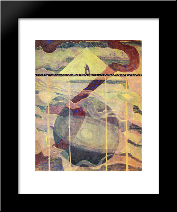 Andante (Sonata Of The Stars) 20x24 Black Modern Wood Framed Art Print Poster by Ciurlionis, Mikalojus