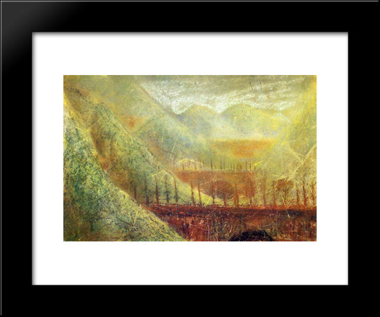 Bridges 20x24 Black Modern Wood Framed Art Print Poster by Ciurlionis, Mikalojus