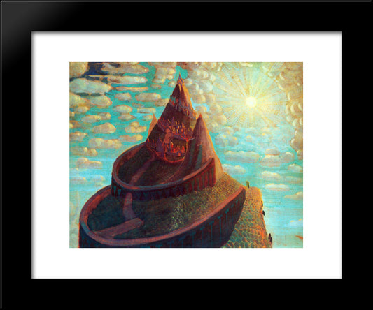 Castle (Castle Fairy Tale) 20x24 Black Modern Wood Framed Art Print Poster by Ciurlionis, Mikalojus