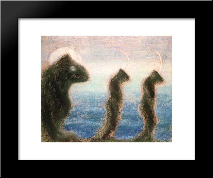 Composition 20x24 Black Modern Wood Framed Art Print Poster by Ciurlionis, Mikalojus