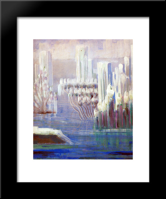 Creation Of The World Vi 20x24 Black Modern Wood Framed Art Print Poster by Ciurlionis, Mikalojus