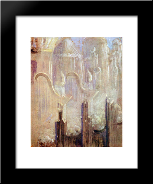 Creation Of The World Xi 20x24 Black Modern Wood Framed Art Print Poster by Ciurlionis, Mikalojus
