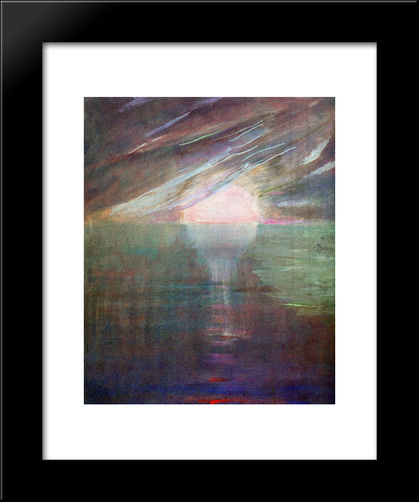Creation Of The World Xiii 20x24 Black Modern Wood Framed Art Print Poster by Ciurlionis, Mikalojus