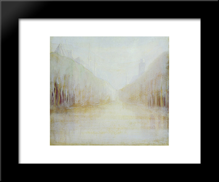 Daybreak (Ii) 20x24 Black Modern Wood Framed Art Print Poster by Ciurlionis, Mikalojus