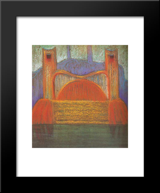 Deluge (Iv) 20x24 Black Modern Wood Framed Art Print Poster by Ciurlionis, Mikalojus