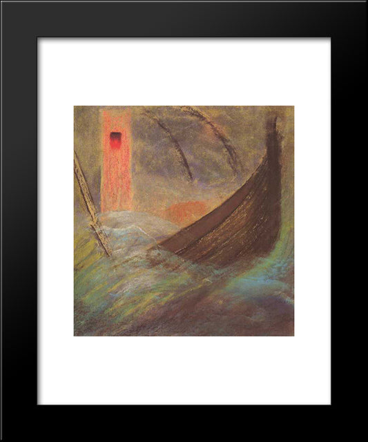 Deluge (V) 20x24 Black Modern Wood Framed Art Print Poster by Ciurlionis, Mikalojus