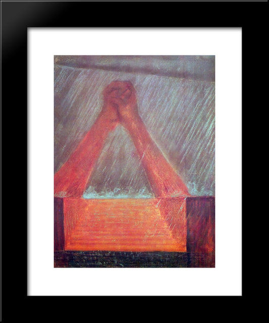 Deluge (Vi) 20x24 Black Modern Wood Framed Art Print Poster by Ciurlionis, Mikalojus