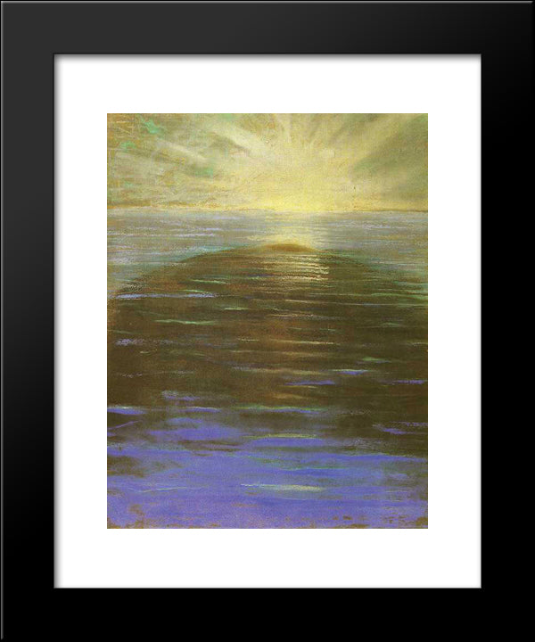 Deluge (Vii) 20x24 Black Modern Wood Framed Art Print Poster by Ciurlionis, Mikalojus