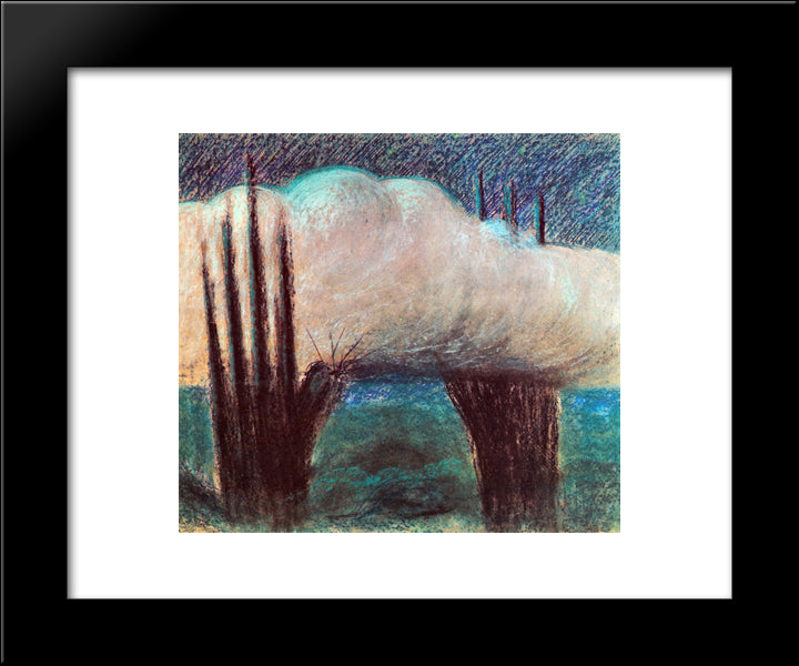 Evening 20x24 Black Modern Wood Framed Art Print Poster by Ciurlionis, Mikalojus