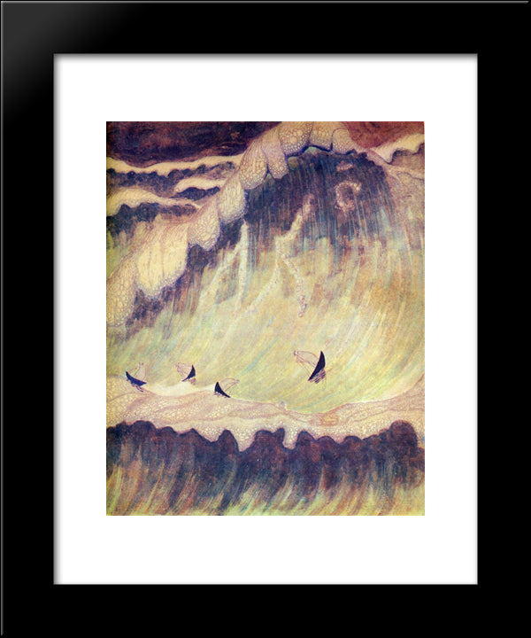 Finale (Sonata Of The Sea) 20x24 Black Modern Wood Framed Art Print Poster by Ciurlionis, Mikalojus