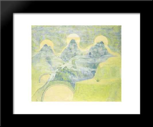 Finale (Sonata Of The Serpent) 20x24 Black Modern Wood Framed Art Print Poster by Ciurlionis, Mikalojus