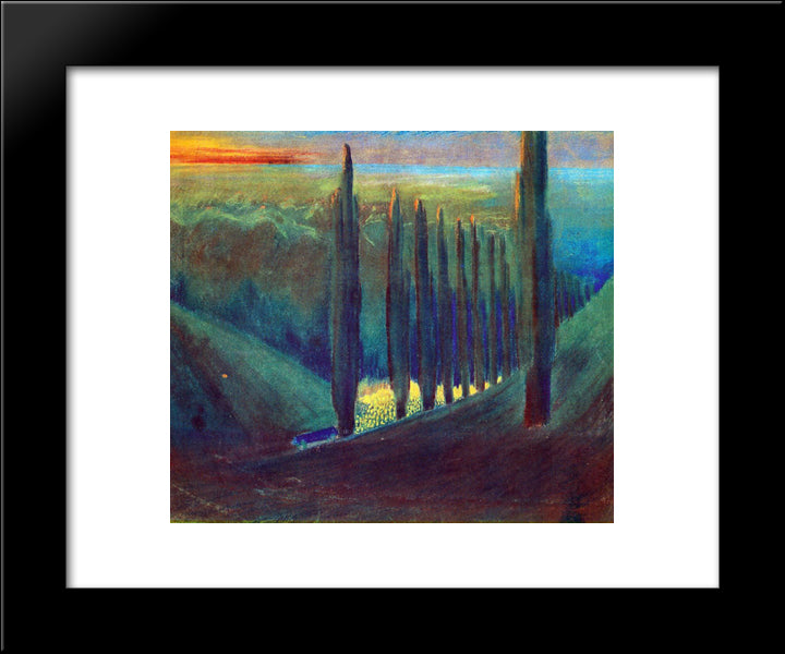Funeral Symphony (Iv) 20x24 Black Modern Wood Framed Art Print Poster by Ciurlionis, Mikalojus